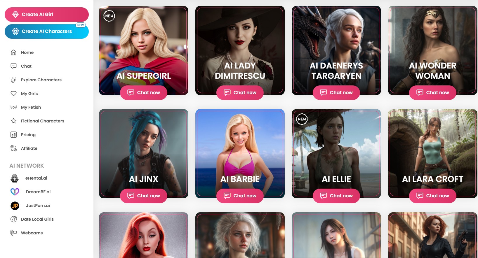 DreamGF — customizable AI girlfriend alternative